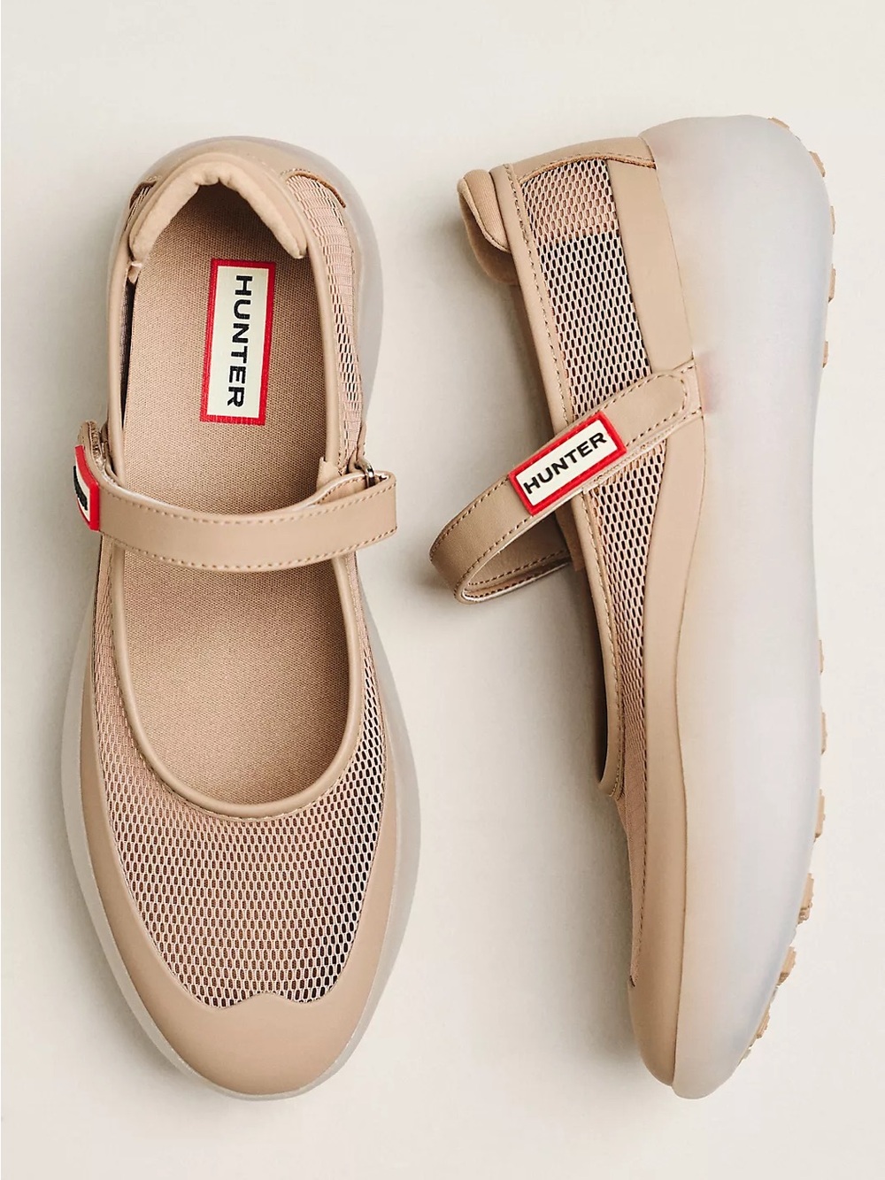 Hunter Mire Casual Mesh Mary Janes 7 / Light Brown NEW WITHOUT BOX NWOB NWOT